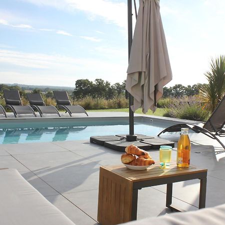Villa De Groupe Avec Piscine, Jacuzzi Et Vue Nature Pierric Extérieur photo