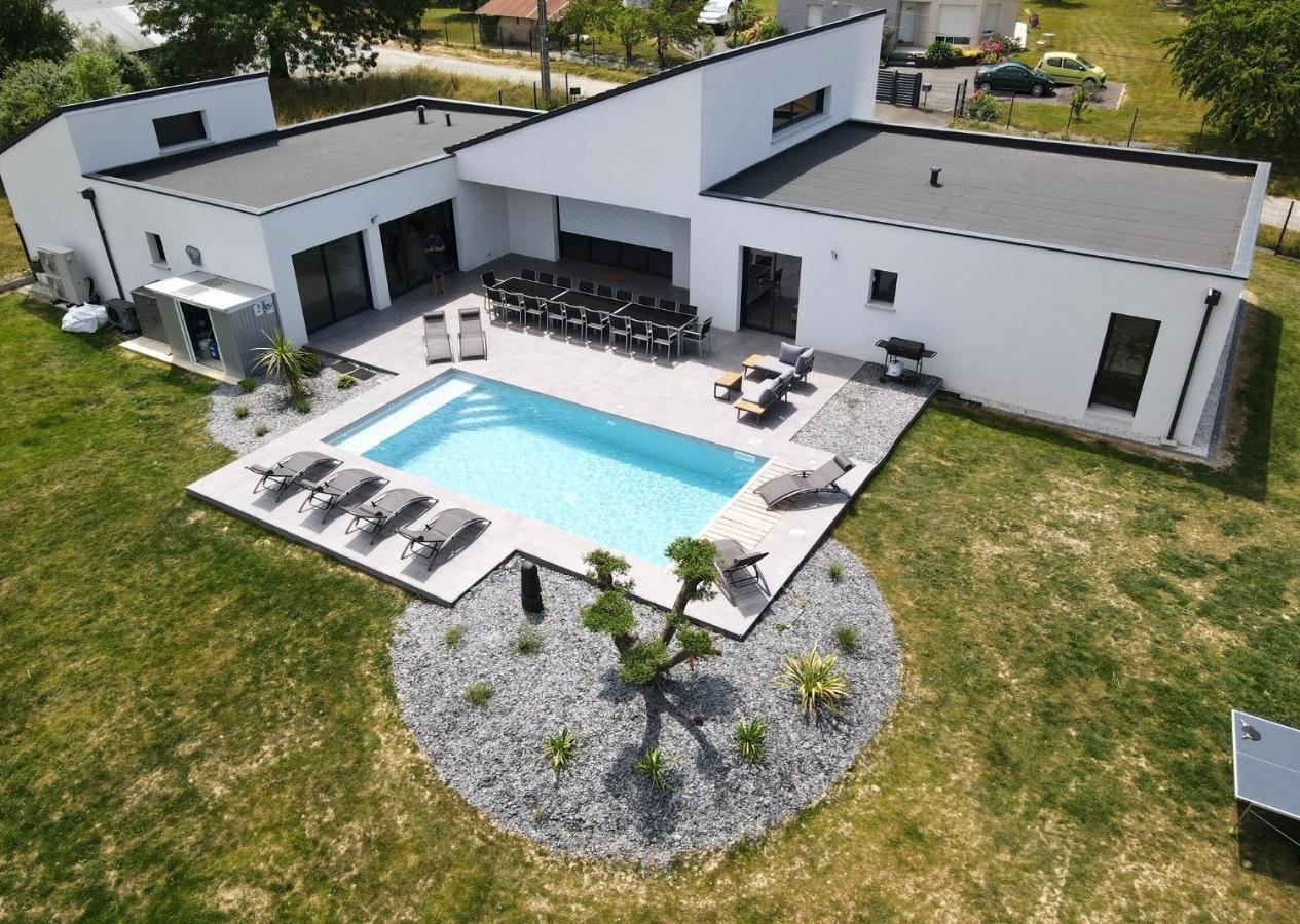 Villa De Groupe Avec Piscine, Jacuzzi Et Vue Nature Pierric Extérieur photo