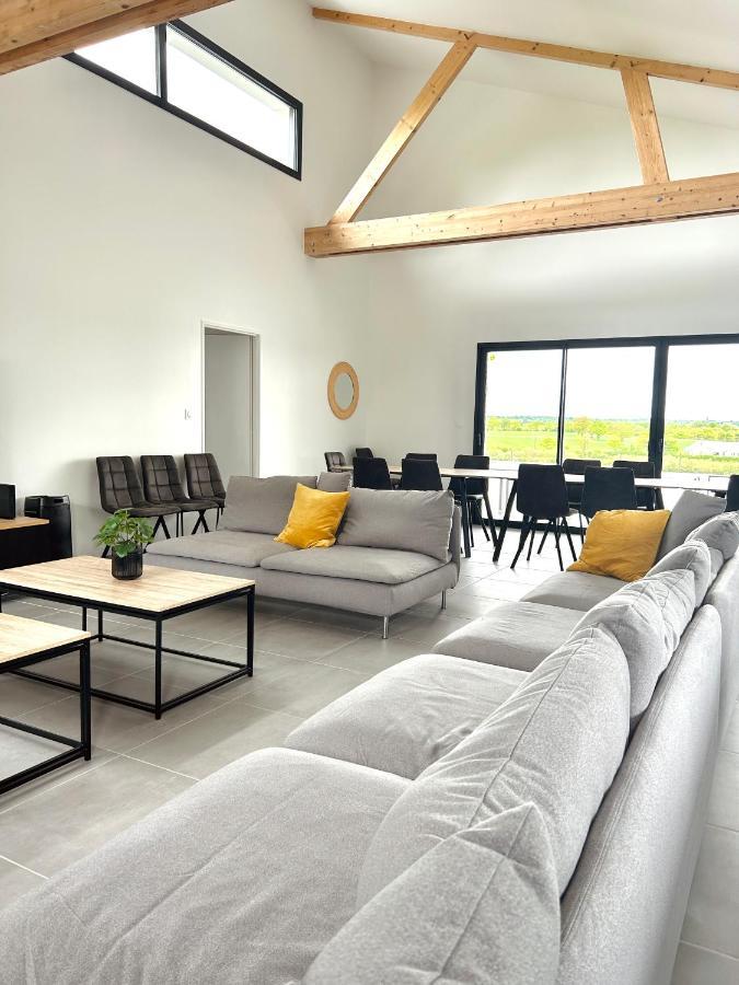 Villa De Groupe Avec Piscine, Jacuzzi Et Vue Nature Pierric Extérieur photo