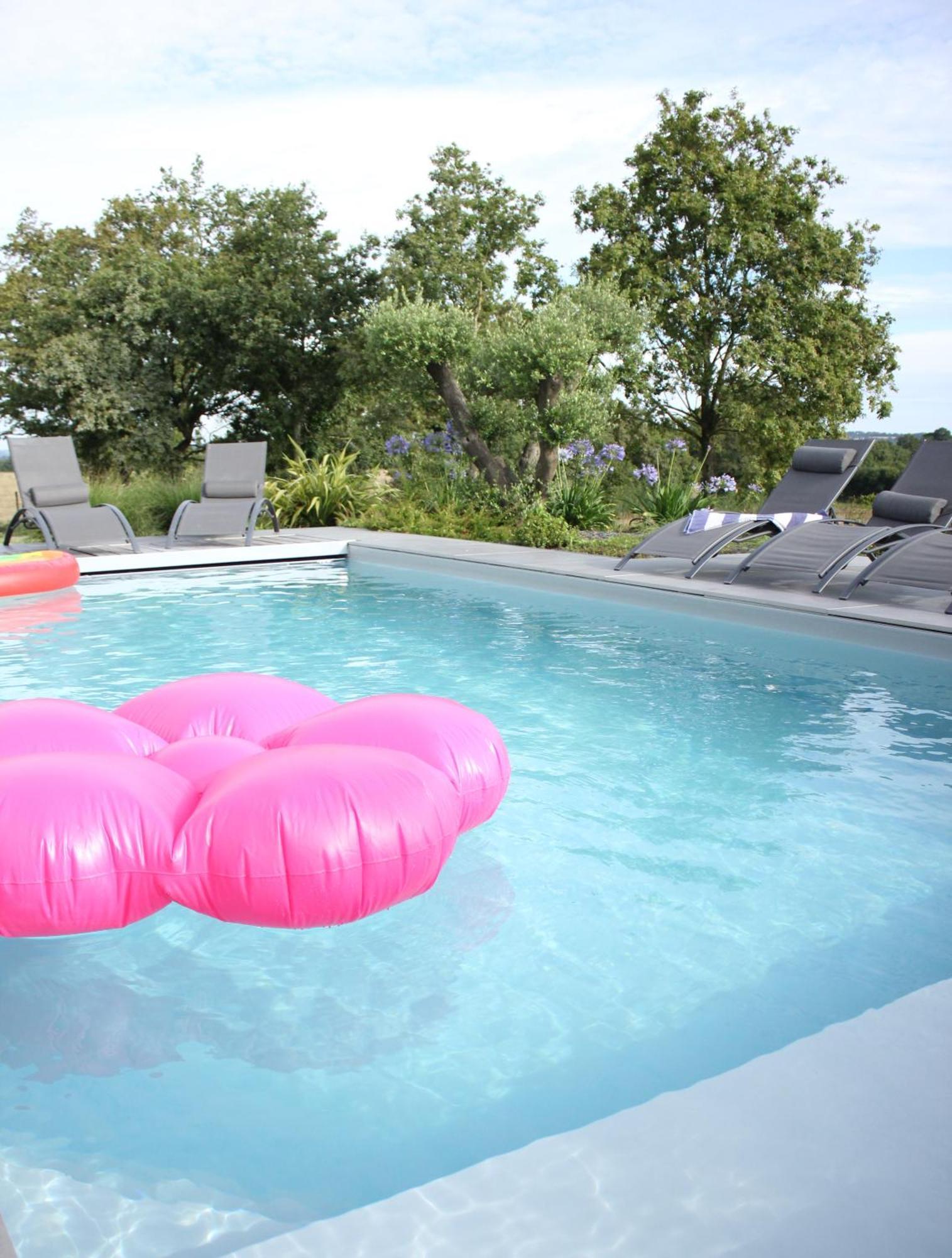 Villa De Groupe Avec Piscine, Jacuzzi Et Vue Nature Pierric Extérieur photo